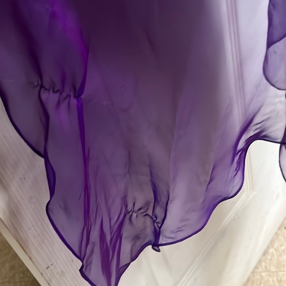 PURPLE RHINESTONE STRAPLESS LA FEMME COCKTAIL DRESS - Picture 12 of 12